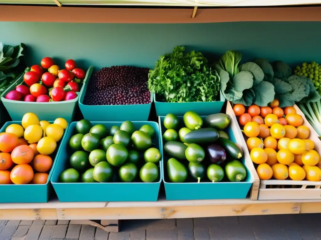 Belleza natural y abundancia: mercado de frutas y verduras orgánicas con beneficios para la salud mental