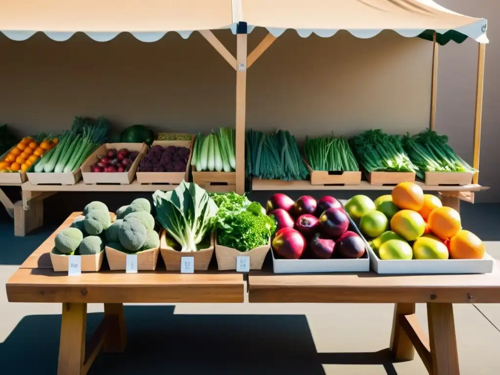 Clientes explorando alimentos orgánicos en un mercado, creando una experiencia de marca en alimentos orgánicos