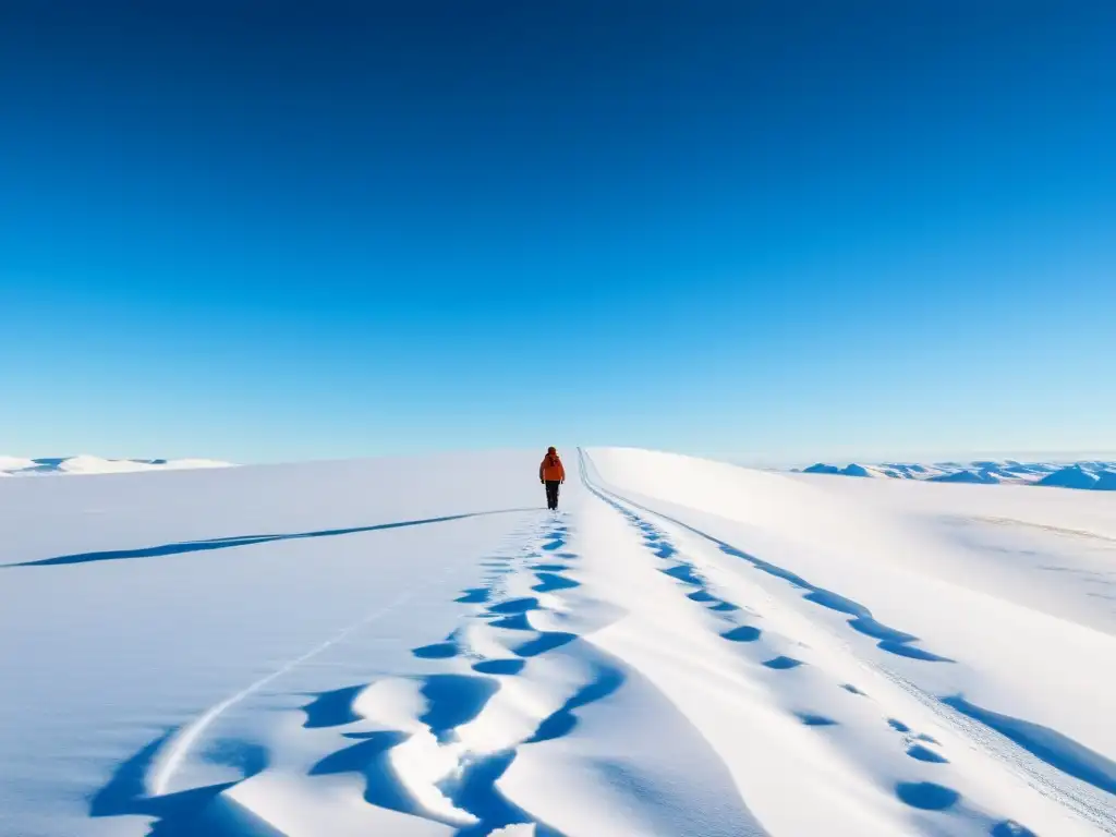 Cultivo orgánico en la tundra: serena extensión de tundra nevada bajo un cielo azul, transmitiendo calma y belleza natural