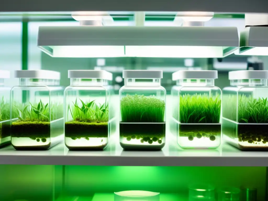 Cultivos de tejidos vegetales orgánicos en laboratorio, destaca la precisión y naturaleza científica de la propagación de plantas