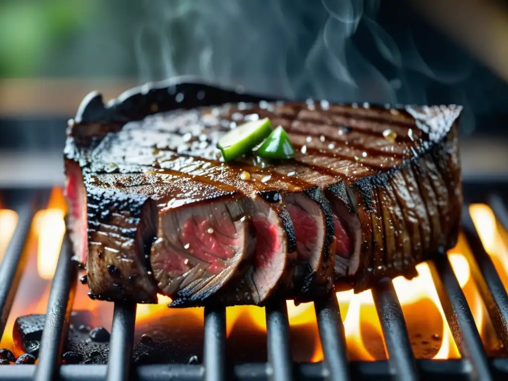 Deliciosa carne orgánica a la parrilla con impacto ambiental