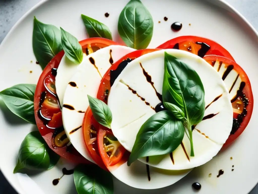 Deliciosa ensalada Caprese con ingredientes orgánicos, perfecta para recetas italianas