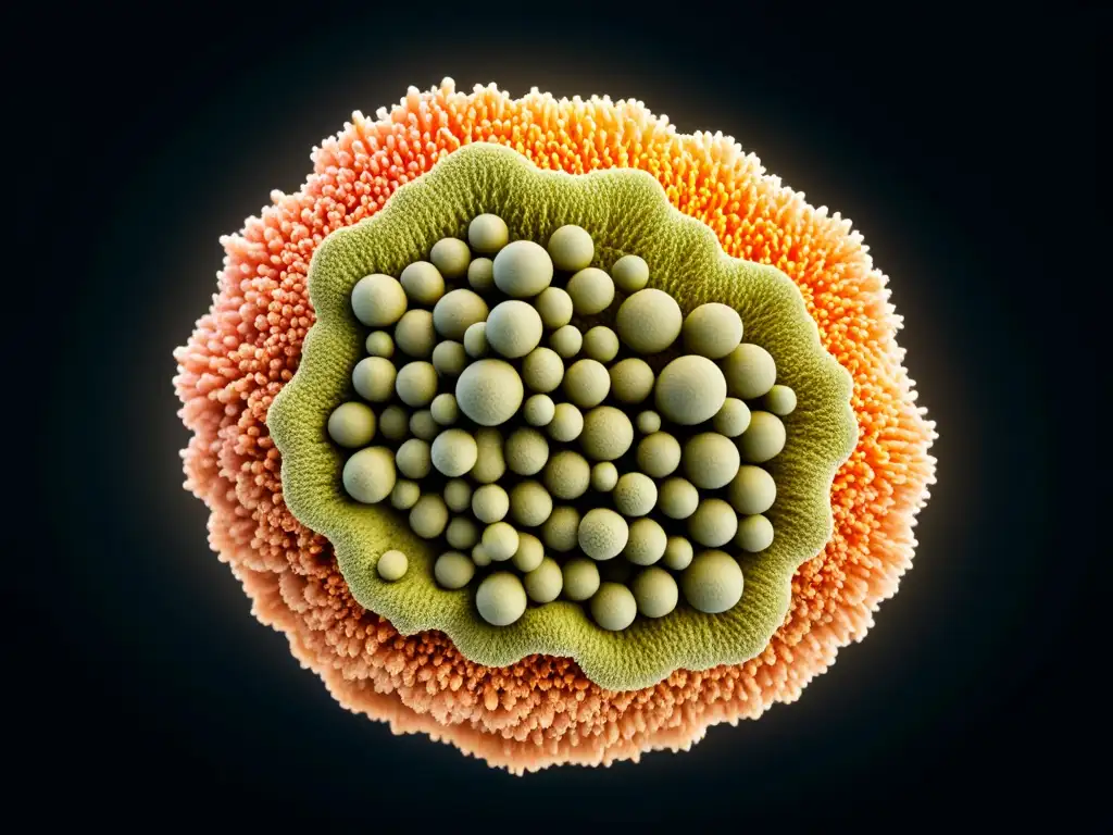 Detalle de bacterias del suelo, resaltando su diversidad y estructura, clave en la fijación de nitrógeno en agricultura orgánica