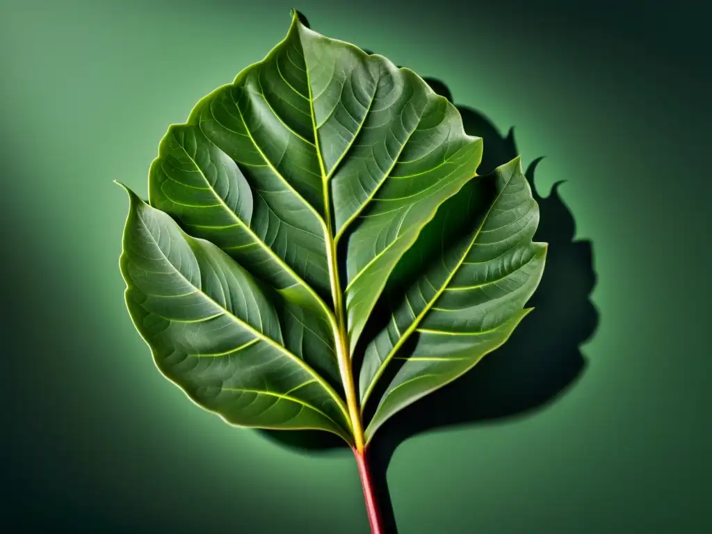 Detalles asombrosos de hojas verdes de una planta resistente, destacando su belleza natural