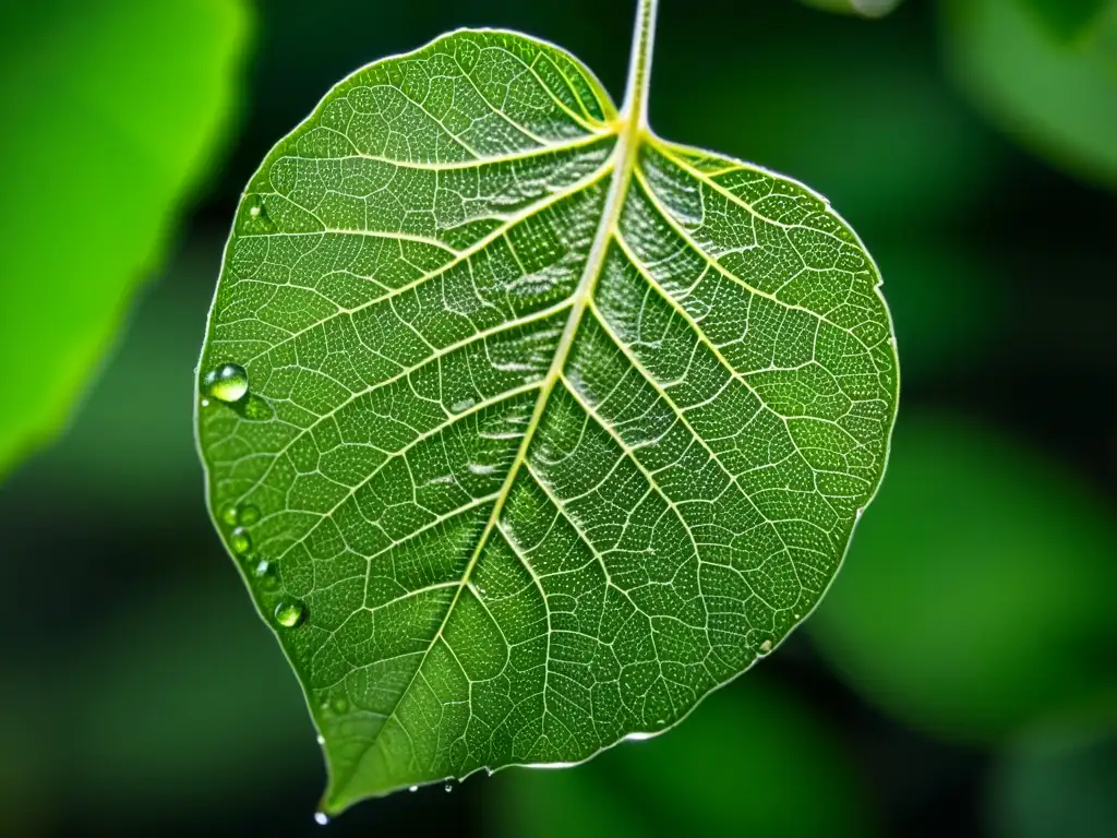 Detalles de una hoja de tomate fresca y vibrante, iluminada por la luz natural