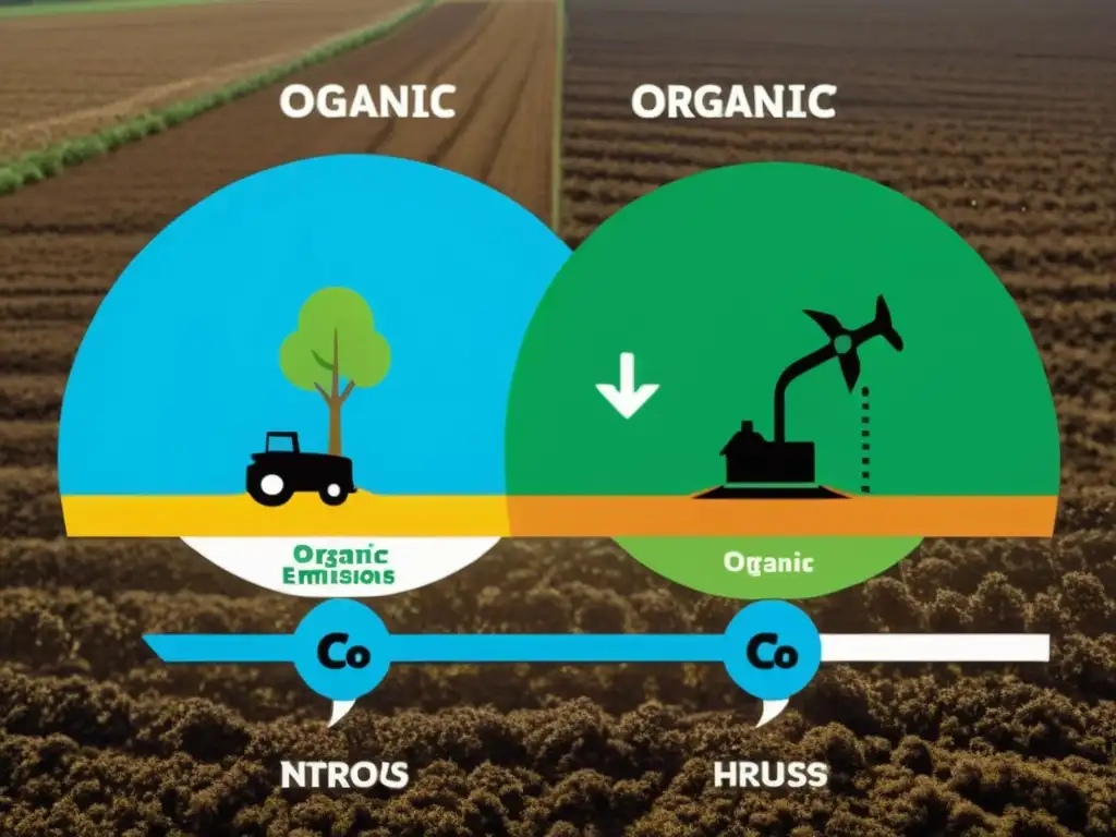 Comparación de emisiones de gases de efecto invernadero entre granjas orgánicas y convencionales: diferencias claras y beneficios del suelo saludable