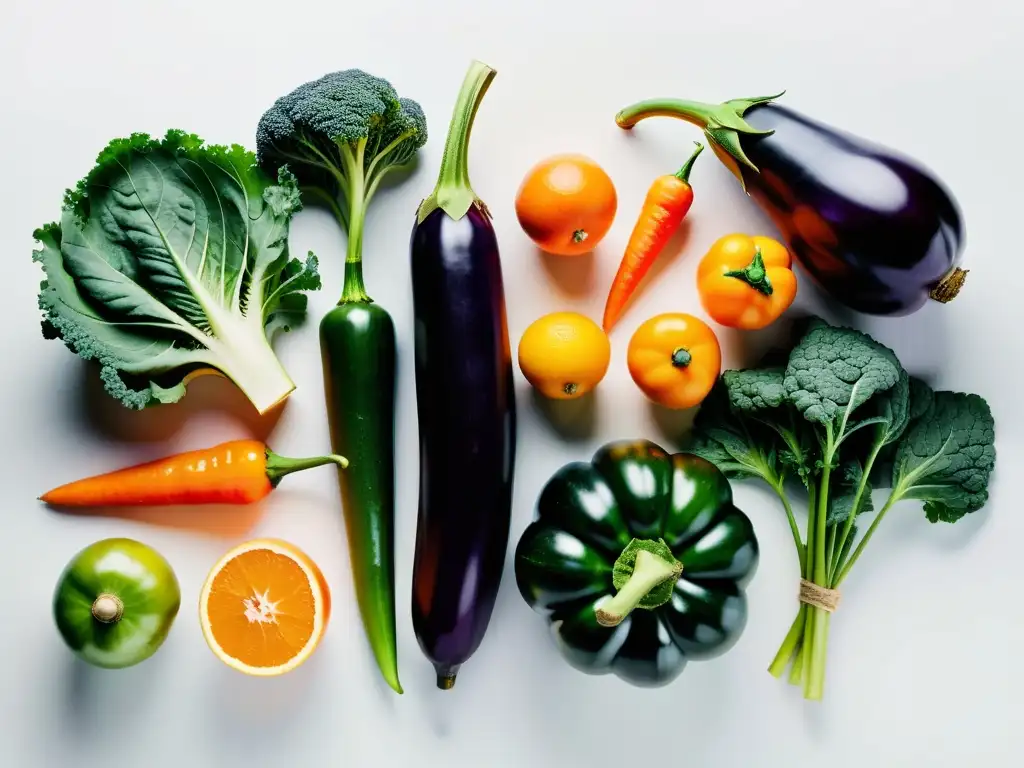 Una exquisita y vibrante variedad de alimentos orgánicos, evocando frescura y salud