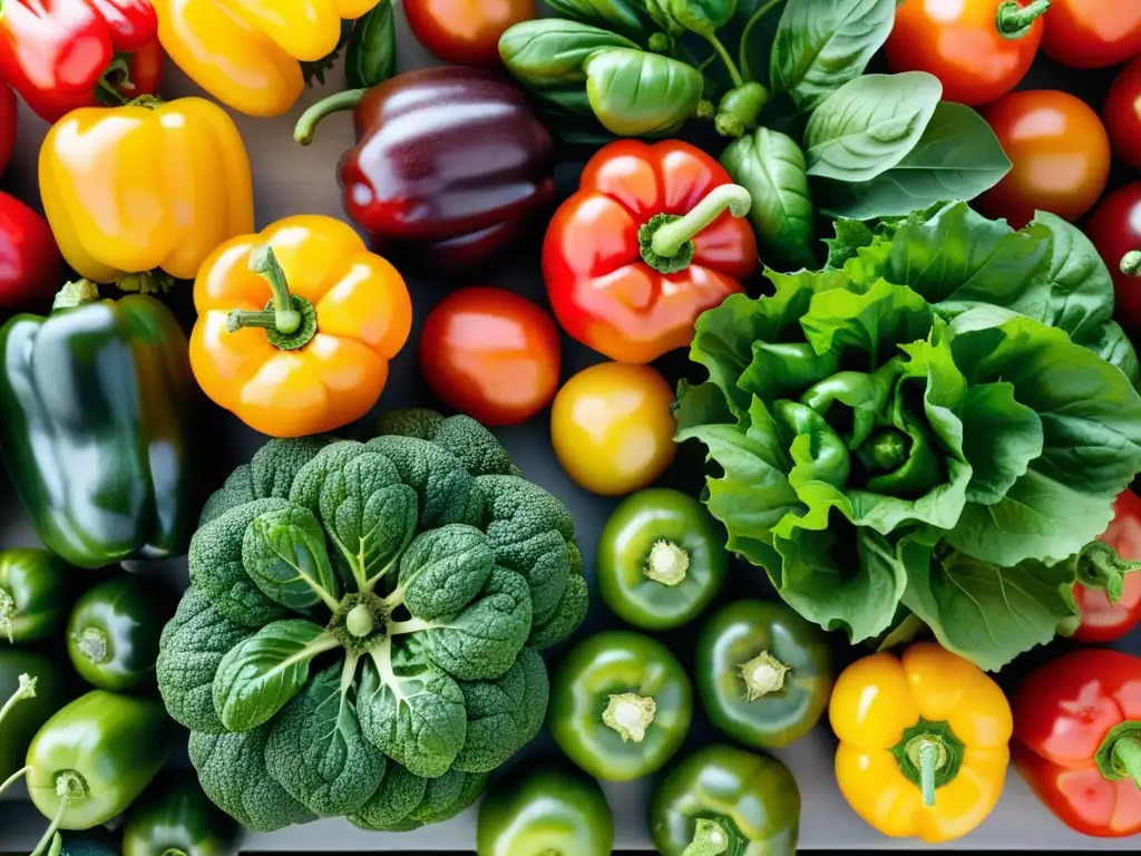 Una exuberante variedad de productos orgánicos en el mercado, transmitiendo frescura y vitalidad