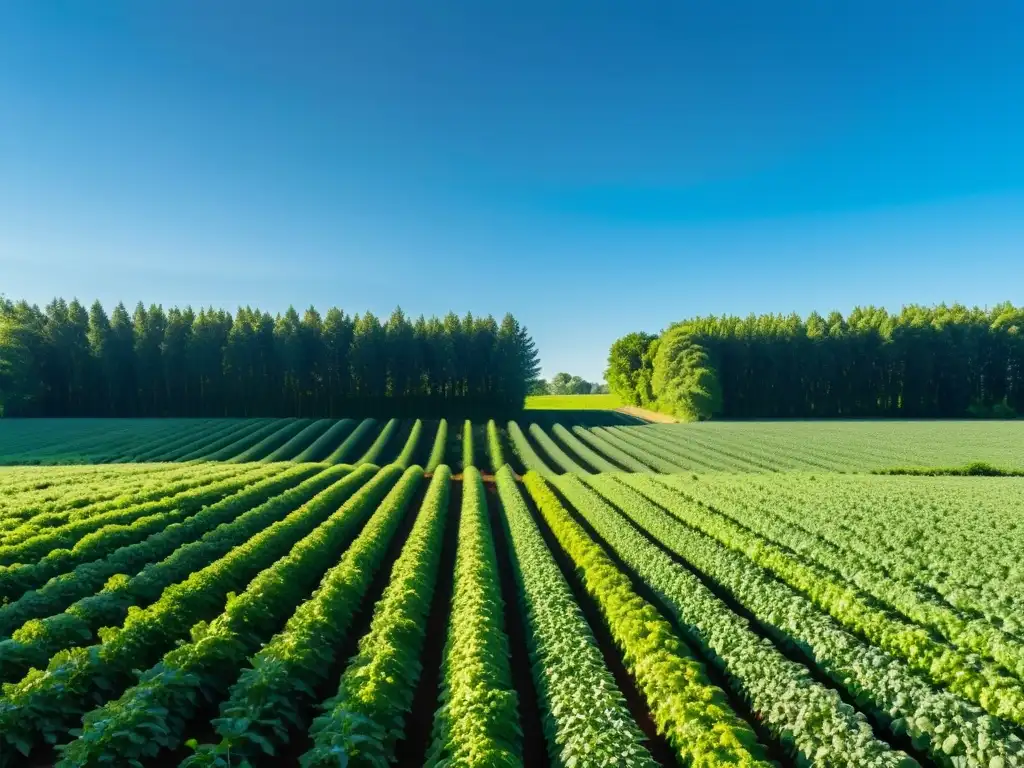 Una granja de agroforestería exuberante y serena