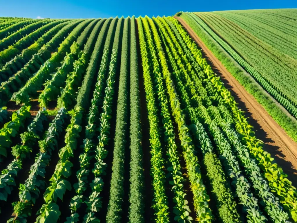 Una granja orgánica exuberante en 8k, con cosechas vibrantes y agricultores cuidadosos