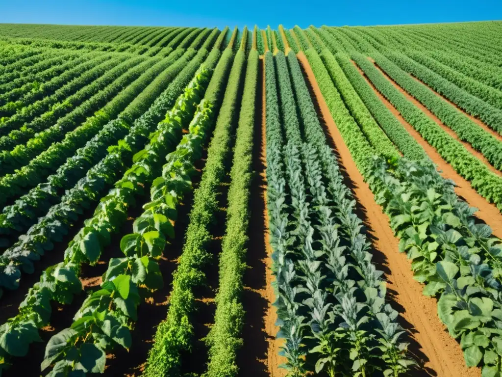 Una granja orgánica serena muestra movimientos sociales acceso agricultura orgánica en armonía con la naturaleza