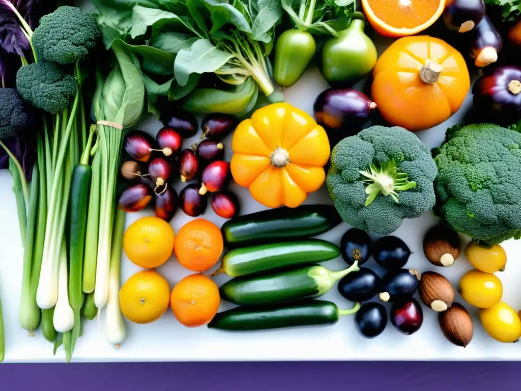 Un hermoso puesto de mercado con alimentos orgánicos en dieta vegetariana, deslumbrando con colores vibrantes y frescura natural