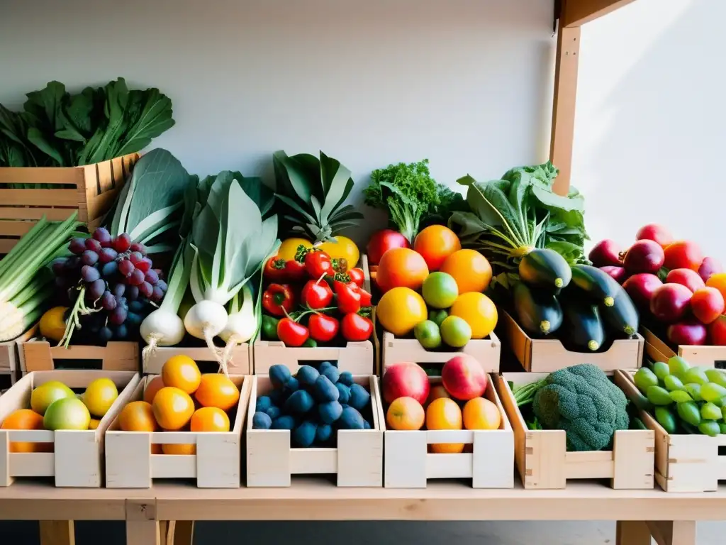 Imagen de un mercado de agricultores con productos orgánicos vibrantes y coloridos, ampliando alcance alimentos orgánicos