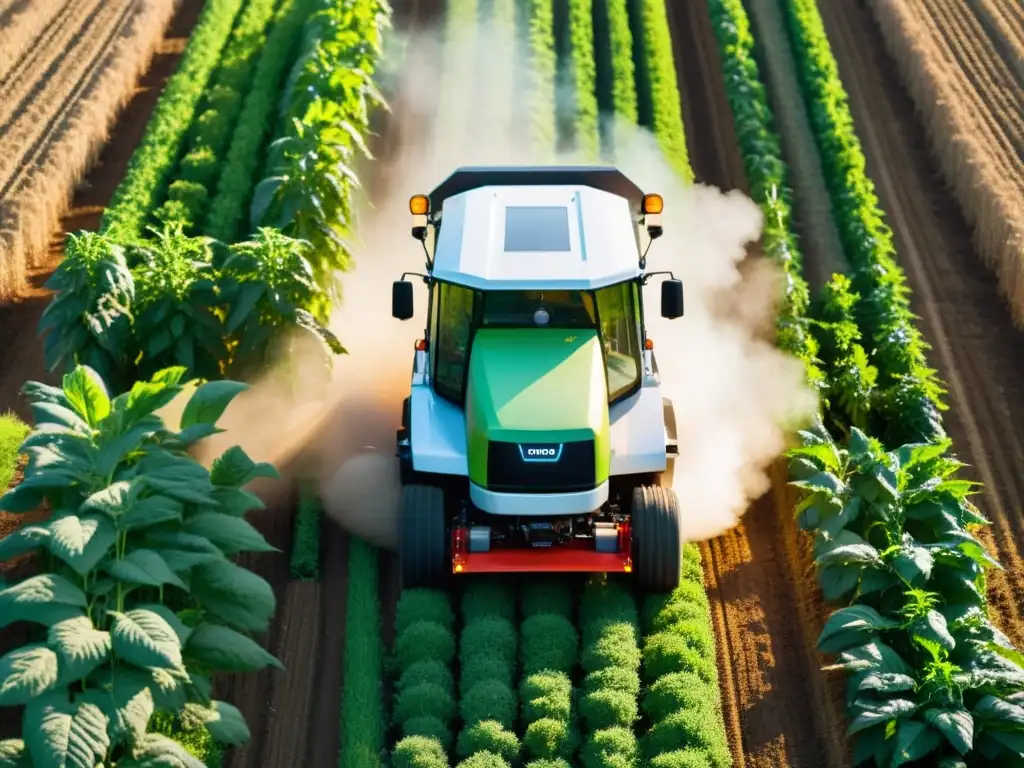 Un innovador deshierbe automático en acción en campos verdes