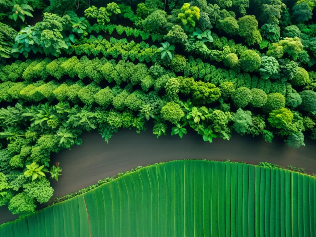 Maravilloso cultivo orgánico bajo sombra de árboles