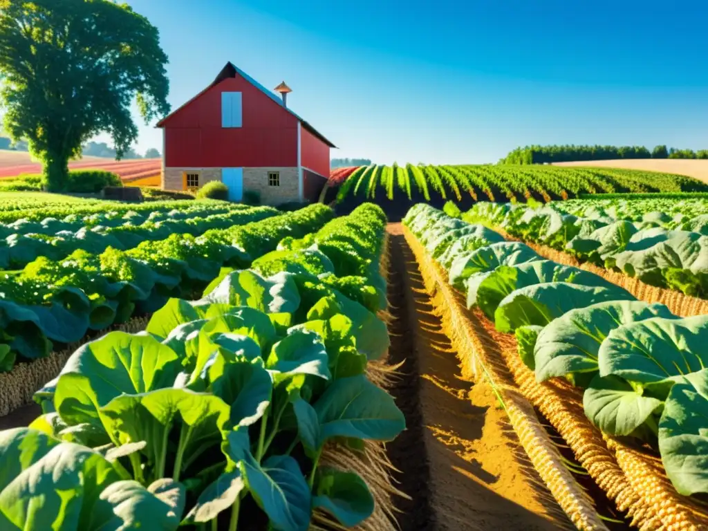 Un paraíso de cultivos orgánicos emerge en una granja vibrante