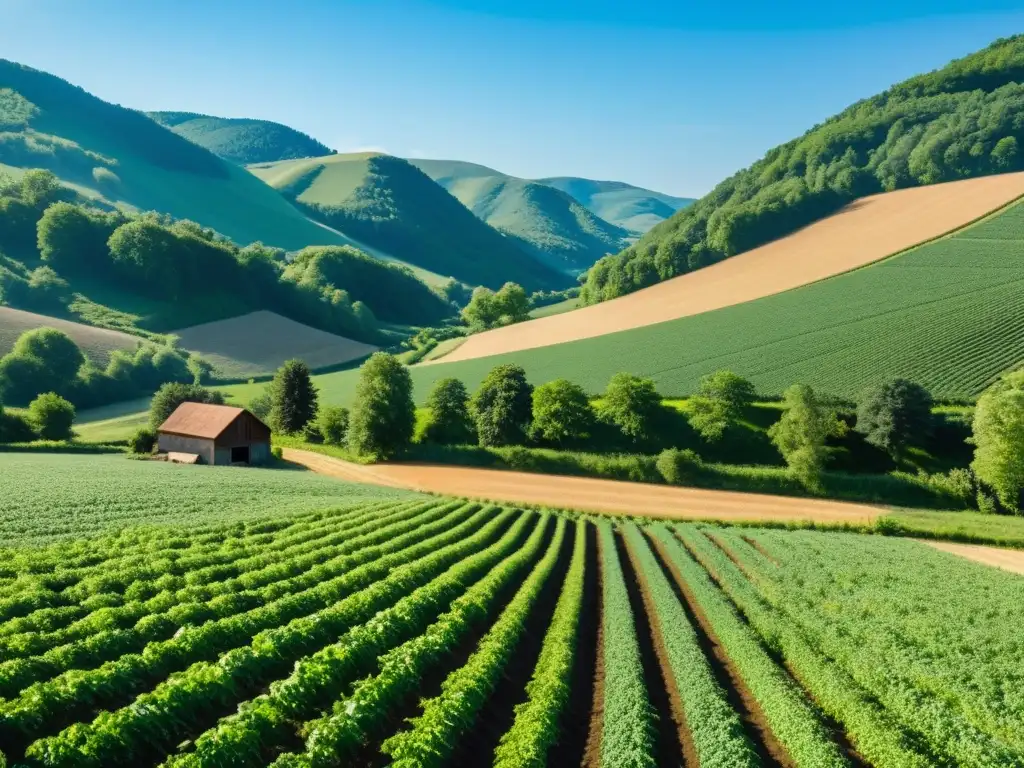 Productores orgánicos cuidando la naturaleza con granjas sostenibles en armonía con el entorno natural