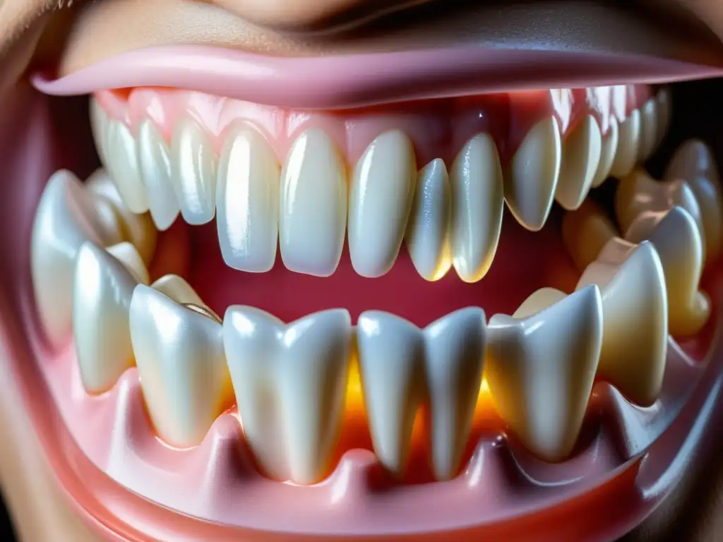 Una sonrisa radiante con dientes blancos y encías saludables, reflejando satisfacción