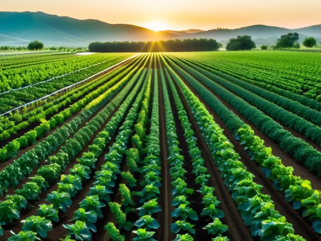 Tecnología de riego inteligente en cultivos orgánicos, armonía entre tecnología y naturaleza con métodos de conservación de agua eficientes