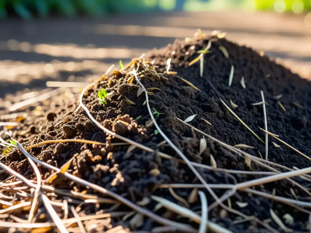 Tierra fértil cubierta con mulch orgánico