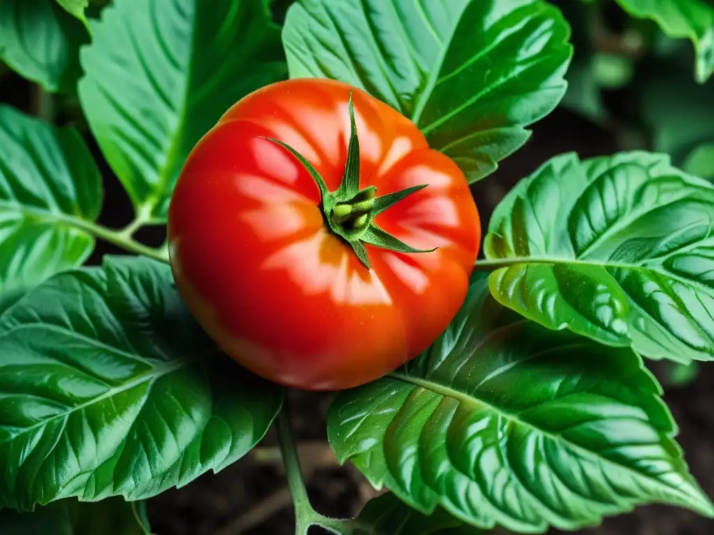 Tomate orgánico recién cosechado con beneficios para un balance hormonal